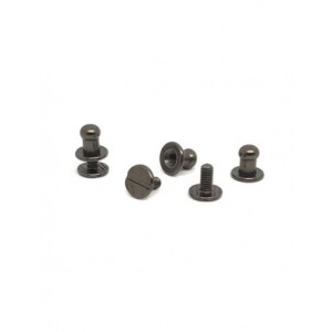 Bouton de col à vis - Noir