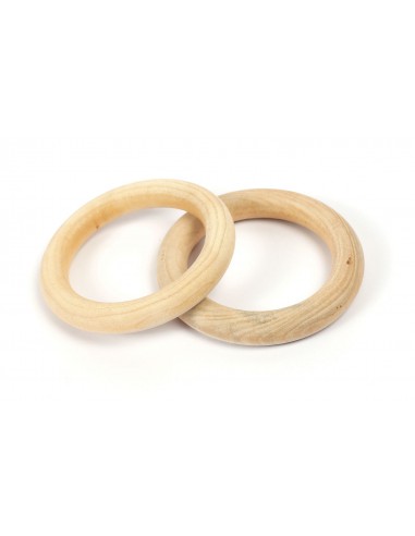 4 ANNEAUX EN BOIS Ø 55 mm