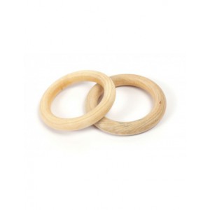 4 ANNEAUX EN BOIS Ø 55 mm