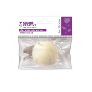 SACHET 1 PERLE DE BOIS Ø 50 mm