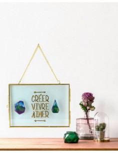 CADRE EN VERRE RECTANGLE A SUSPENDRE 180x130x7mm 2
