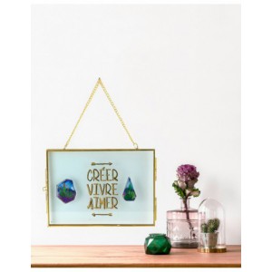 CADRE EN VERRE RECTANGLE A SUSPENDRE 180x130x7mm