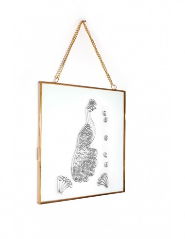 CADRE EN VERRE CARRE  A SUSPENDRE 200x200x7mm