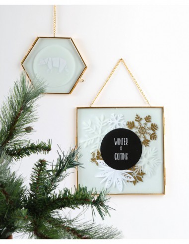 CADRE EN VERRE CARRE  A SUSPENDRE 200x200x7mm