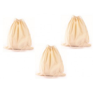 LOT DE 3 SACS A VRAC A DECORER EN COTON 240 x 290 MM