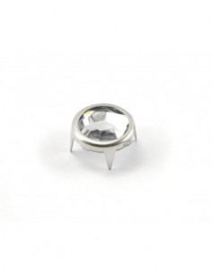 20 CLOUS A GRIFFES STRASS ROND TRANSPARENT 10MM