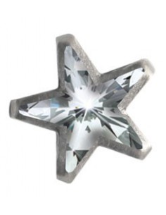 20 CLOUS A GRIFFES STRASS ETOILE TRANSPARENT 11MM