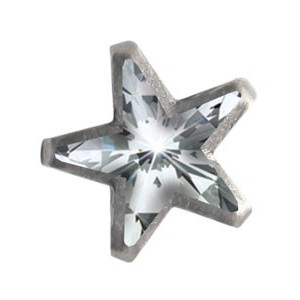 20 CLOUS A GRIFFES STRASS ETOILE TRANSPARENT 11MM
