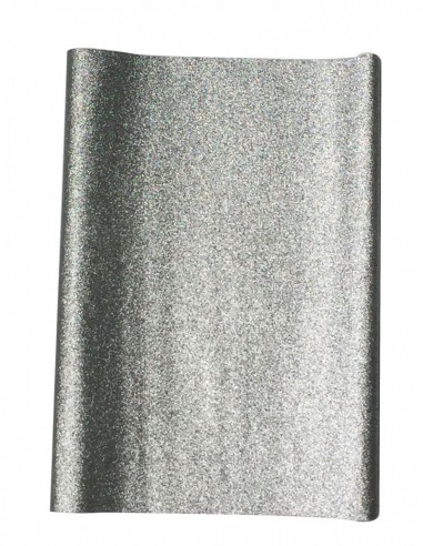 Tissu pailleté ARGENT 66x45cm rouleau
