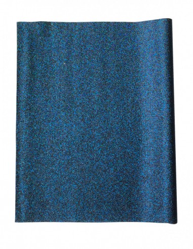 Tissu pailleté MARINE 66x45cm rouleau