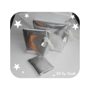 Simili cuir METAL ARGENT 66x45cm rouleau