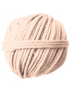 1 PELOTE COTON CABLE ECRU ¤ 2,5 mm x 200 G - 80m - spécial macramé