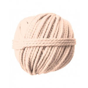 1 PELOTE COTON CABLE ECRU ¤ 2,5 mm x 200 G - 80m - spécial macramé