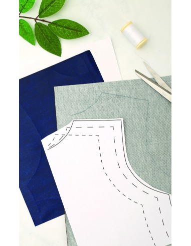 SACHET DE 10 PAPIER CARBONE A4 TEXTILE (5 BLANC + 5 BLEU)