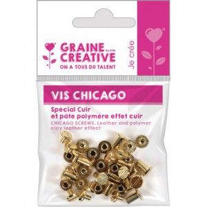 20 VIS CHICAGO - ATTACHES POUR CUIR H10mm x Ø9,5 mm