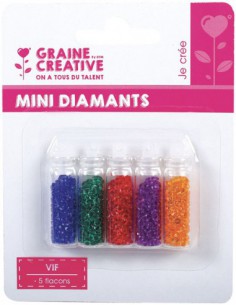 ASSORTIMENT 5 FLACONS MINI DIAMANTS VIF 5x20g 2