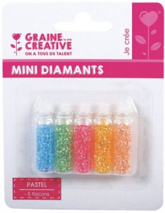 ASSORTIMENT 5 FLACONS MINI DIAMANTS PASTEL 5x20g 2