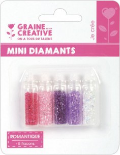 ASSORTIMENT 5 FLACONS MINI DIAMANTS ROMANTIQUE 5x20g 2
