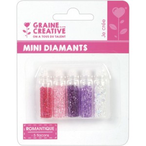 ASSORTIMENT 5 FLACONS MINI DIAMANTS ROMANTIQUE 5x20g