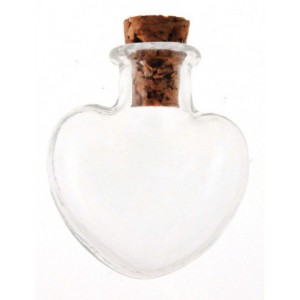 LOT DE 2 MINI FLACONS COEUR 22X25MM