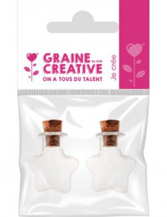 LOT DE 2 MINI FLACONS ETOILE 20X24MM 2