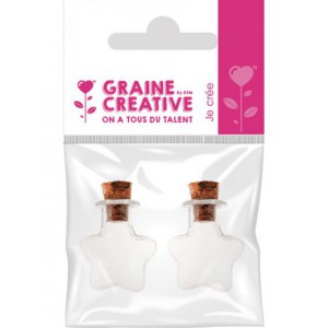 LOT DE 2 MINI FLACONS ETOILE 20X24MM