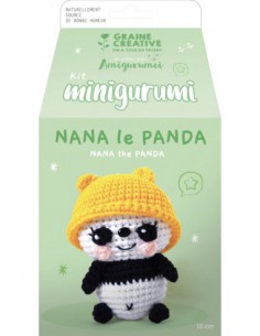 KIT MINIGURUMI PANDA NANA - crochet 100 mm