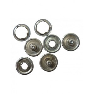 SACHET 50 BOUTONS PRESSION ARGENTE