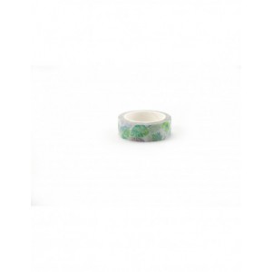 WASHI TAPE FEUILLES TROPICALES AQUARELLE 15mmx10m