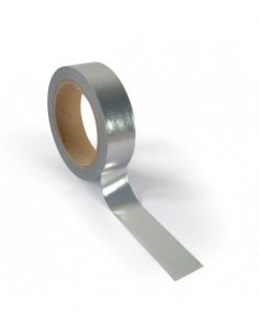 WASHI TAPE ALUMINIUM ARGENT 15mmx5m 2