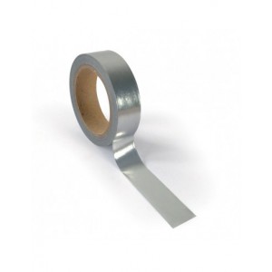 WASHI TAPE ALUMINIUM ARGENT 15mmx5m