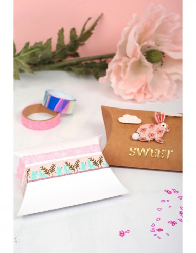 3 WASHI TAPES & GLITTER CACTUS 2 x 5m + 1 x 2 m