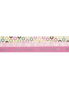 3 WASHI TAPES  DONUTS 2x2m 1x5m