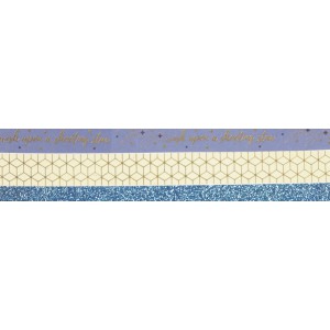 3 WASHI TAPES  ETOILE FILANTE 3x2m