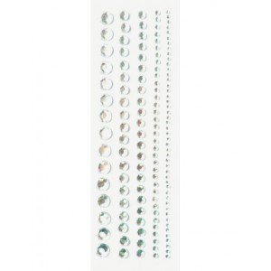 LOT 5 BANDES ADHESIVES DE STRASS DIAMANTS 145x8