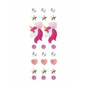 LOT STICKERS LICORNE 23 PIECES 40mm