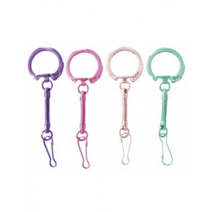 10 PORTE-CLEFS MOUSQUETONS COLORIS ASSORTIS