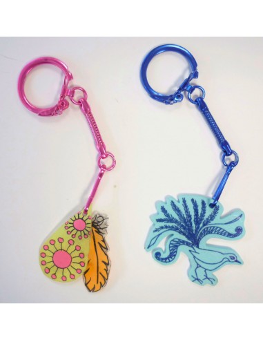 10 PORTE-CLEFS MOUSQUETONS COLORIS ASSORTIS