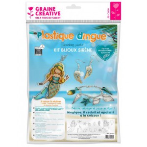 KIT BIJOUX SIRENE - PLASTIQUE DINGUE AVEC DECOUPE KIT BIJOUX SIRENE - PLASTIQUE DINGUE AVEC DECOUPE
