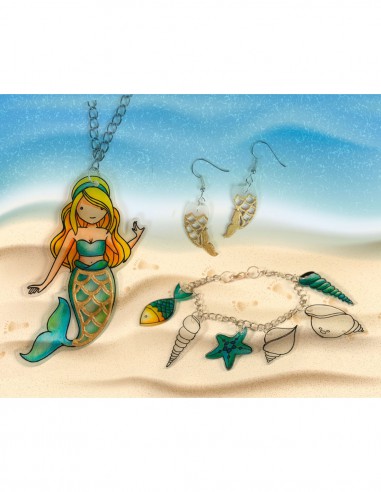 KIT BIJOUX SIRENE - PLASTIQUE DINGUE AVEC DECOUPE