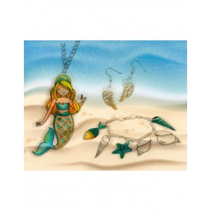 KIT BIJOUX SIRENE - PLASTIQUE DINGUE AVEC DECOUPE KIT BIJOUX SIRENE - PLASTIQUE DINGUE AVEC DECOUPE