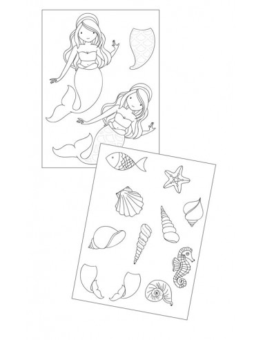 KIT BIJOUX SIRENE - PLASTIQUE DINGUE AVEC DECOUPE