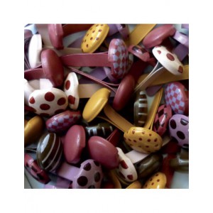 60 attaches parisiennes - AMOUR 8xH11mm