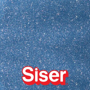 EasyPSV Permanent Glitter SISER - Vinyle autocollant pailleté - AZURITE