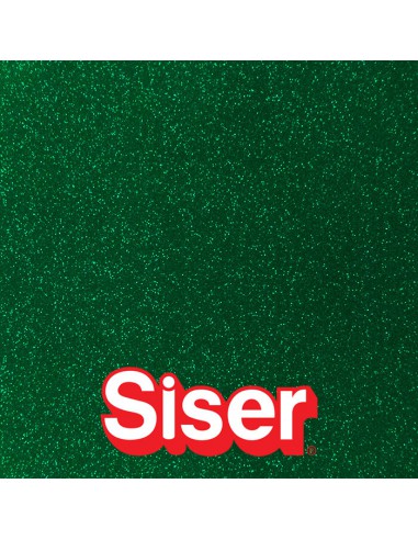EasyPSV Permanent Glitter SISER - Vinyle autocollant pailleté - EMERALD ENVY