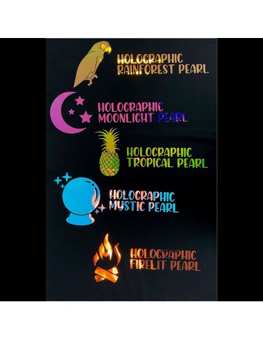 Holographic SISER - Flex Thermocollant - RAINFOREST PEARL - la feuille de 50,8cmx30cm