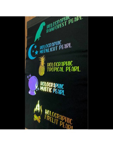 Holographic SISER - Flex Thermocollant - RAINFOREST PEARL - la feuille de 50,8cmx30cm