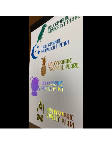 Holographic SISER - Flex Thermocollant - TROPICAL PEARL - la feuille de 50,8cmx30cm