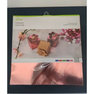 30 feuilles de carton kraft rose, bleu,violet, orange, vert metallique - 30,5x30,5