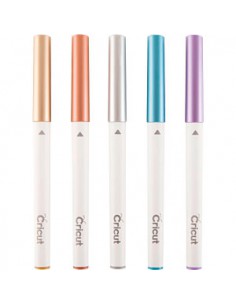 CRICUT - 5 STYLOS METALLIQUES CUIVRE OR ARGENT BLEU VIOLET